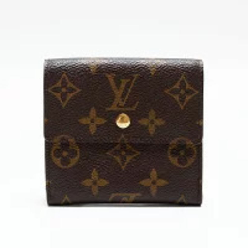 Louis Vuitton Monogram Portefeuille Elise Bi fold Wallet Brown